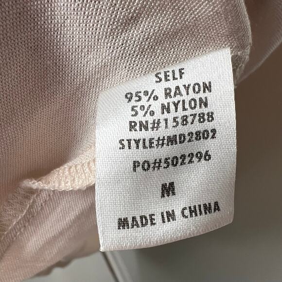 Eye of The Needle Boutique Beige Puff Sleeve Midi Dress Size Medium - Picture 4 of 7